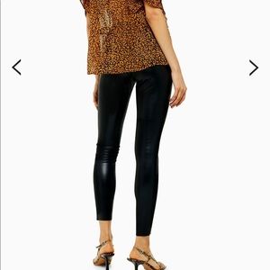 TopShop Black Faux Leather Skinny Trousers
